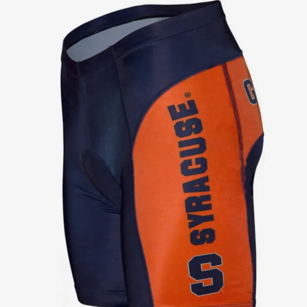 Syracuse University College Bicycle Cycling Team Officially Licensed Sports Apparel Athletic Shorts Navy/Orange