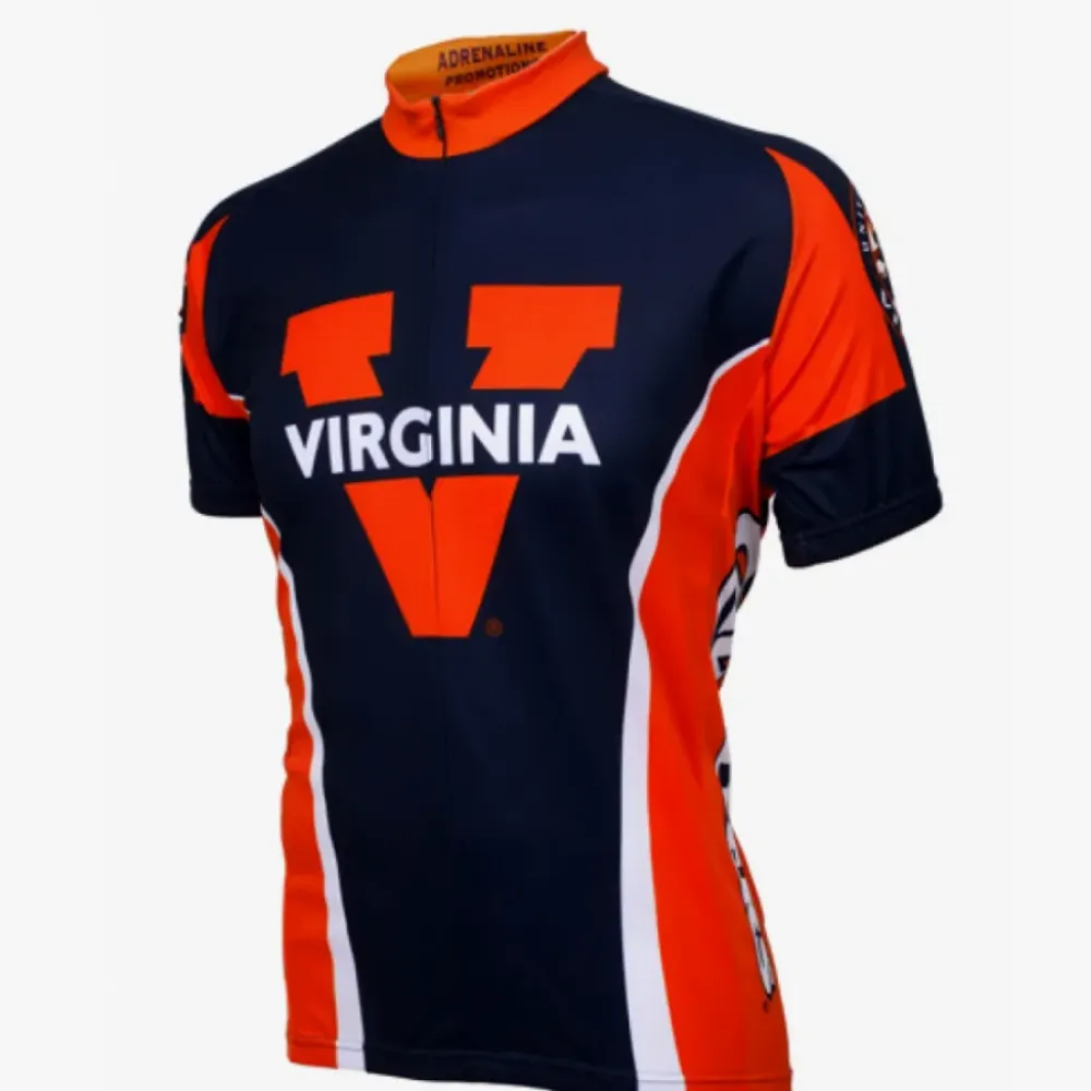 Adrenaline Premium Cycling Jersey - Navy/Orange/White