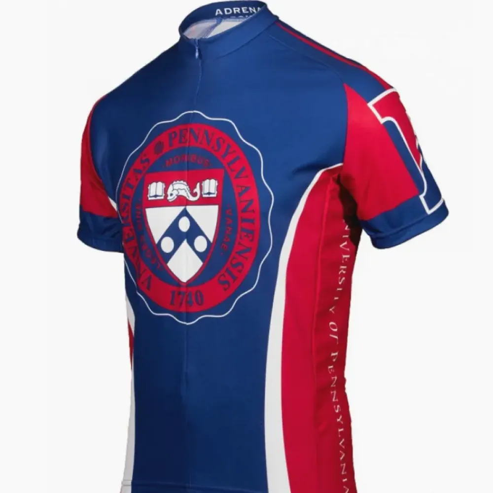 Adrenaline University of Pennsylvania Performance Jersey Moisture-wicking Blue/Red/White