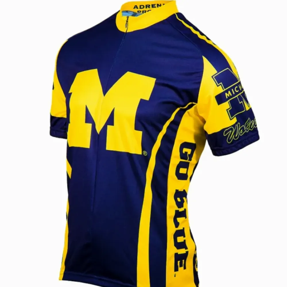 Adrenaline Pro Michigan University Cycling Jersey - GO BLUE/Yellow/Navy
