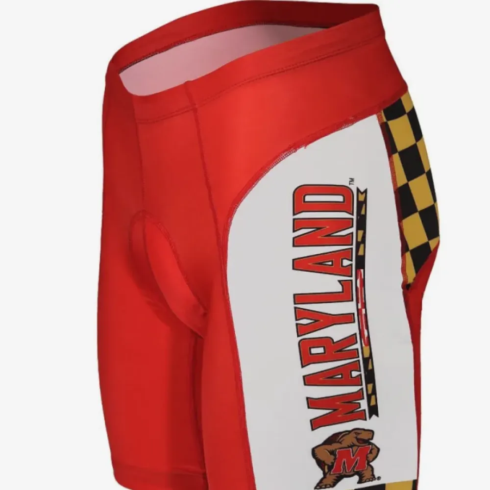 Maryland Cycling Shorts College Red/White/Gold