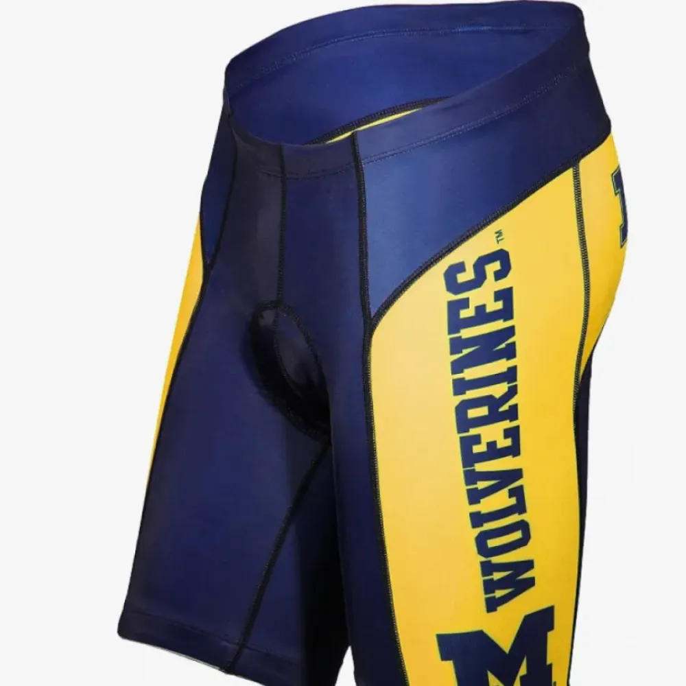 Michigan Univ. Wolverines Cycling Shorts - College Navy/Yellow