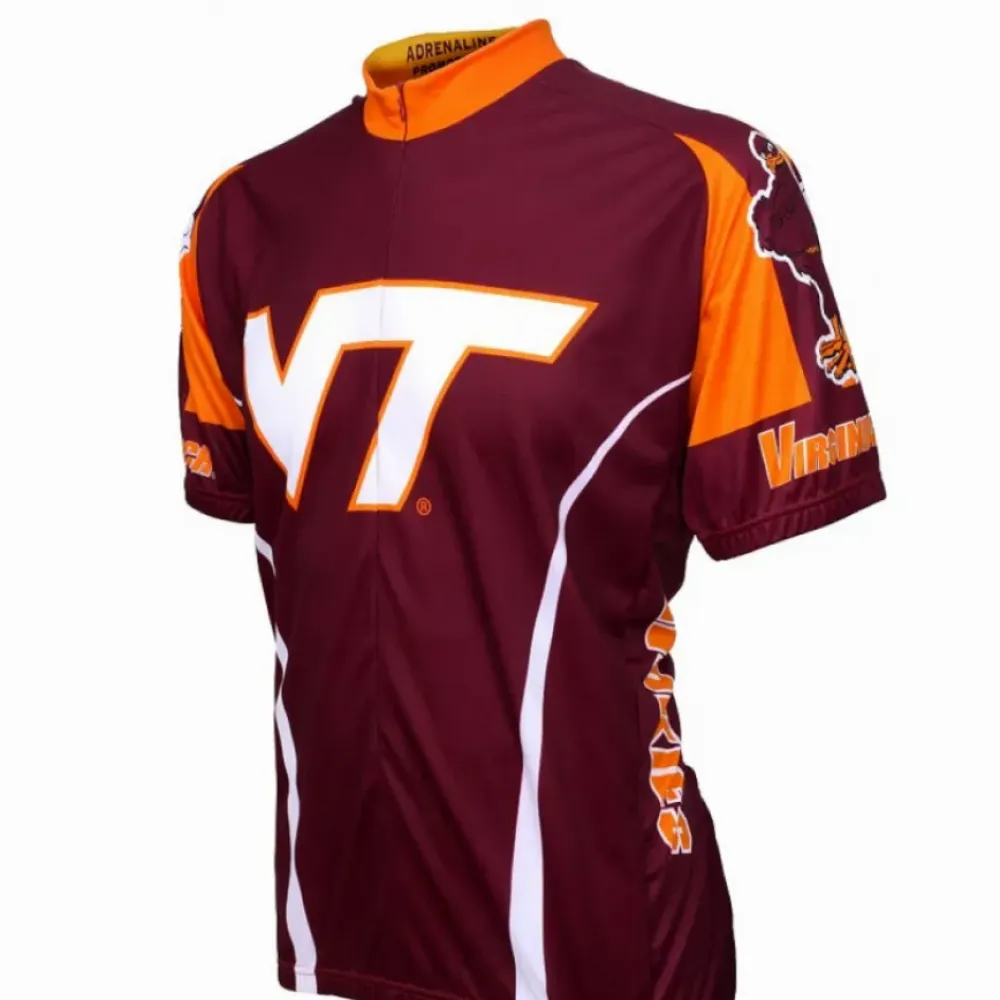 Adrenaline Promotions Virginia Tech Men's Cycling Jersey Maroon/Orange