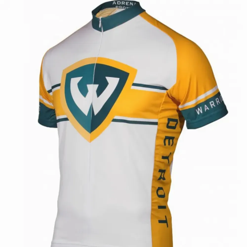 Wayne State Triathlon Cycling Jersey - White/Yellow/Teal/Black