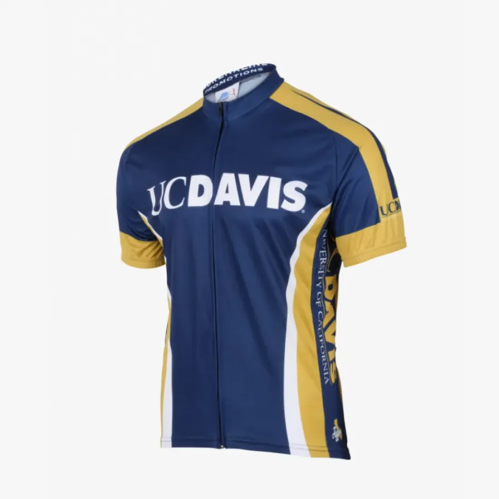 UC Davis Men's Cycling Jersey Navy/Gold/White