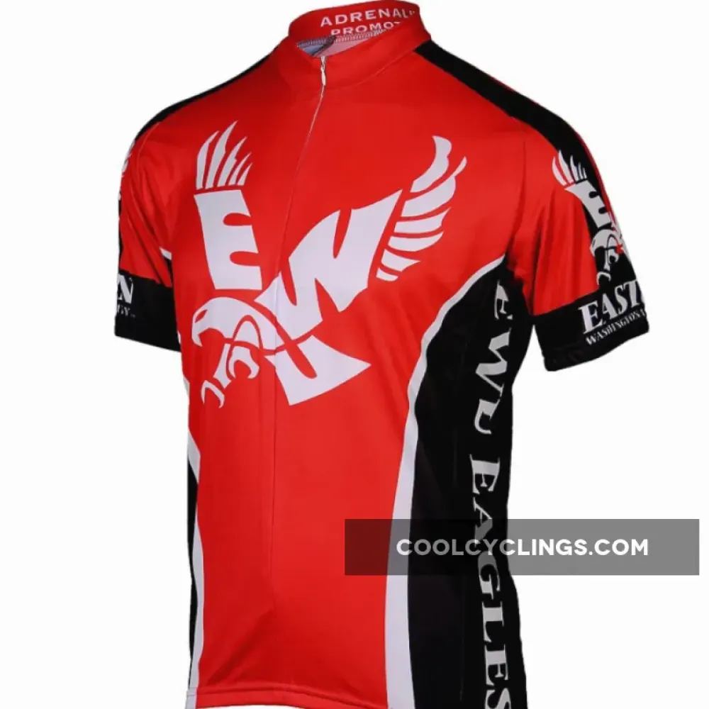 East Washington Eagles Pro Cycling Jersey Bold Eagle Logo Red/Black