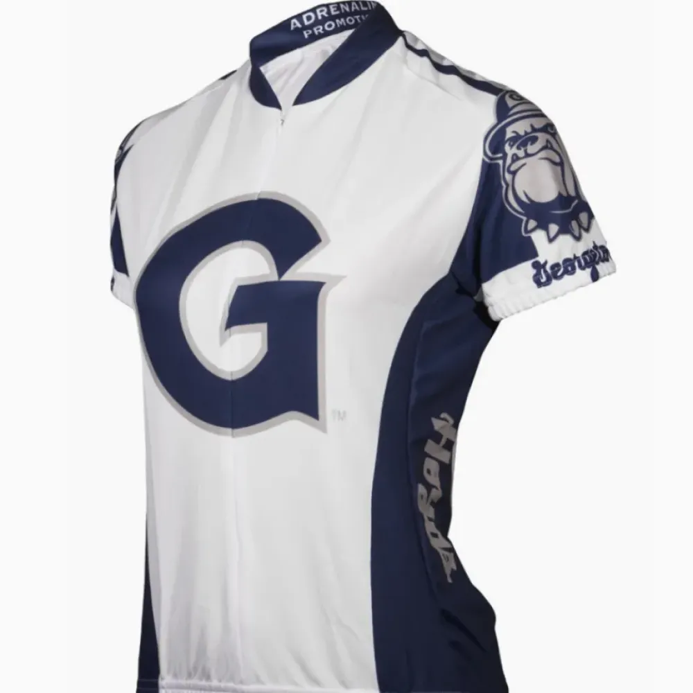 Georgetown Ladies Road Cycling Jersey - Adrenaline Promotional Top White/Navy