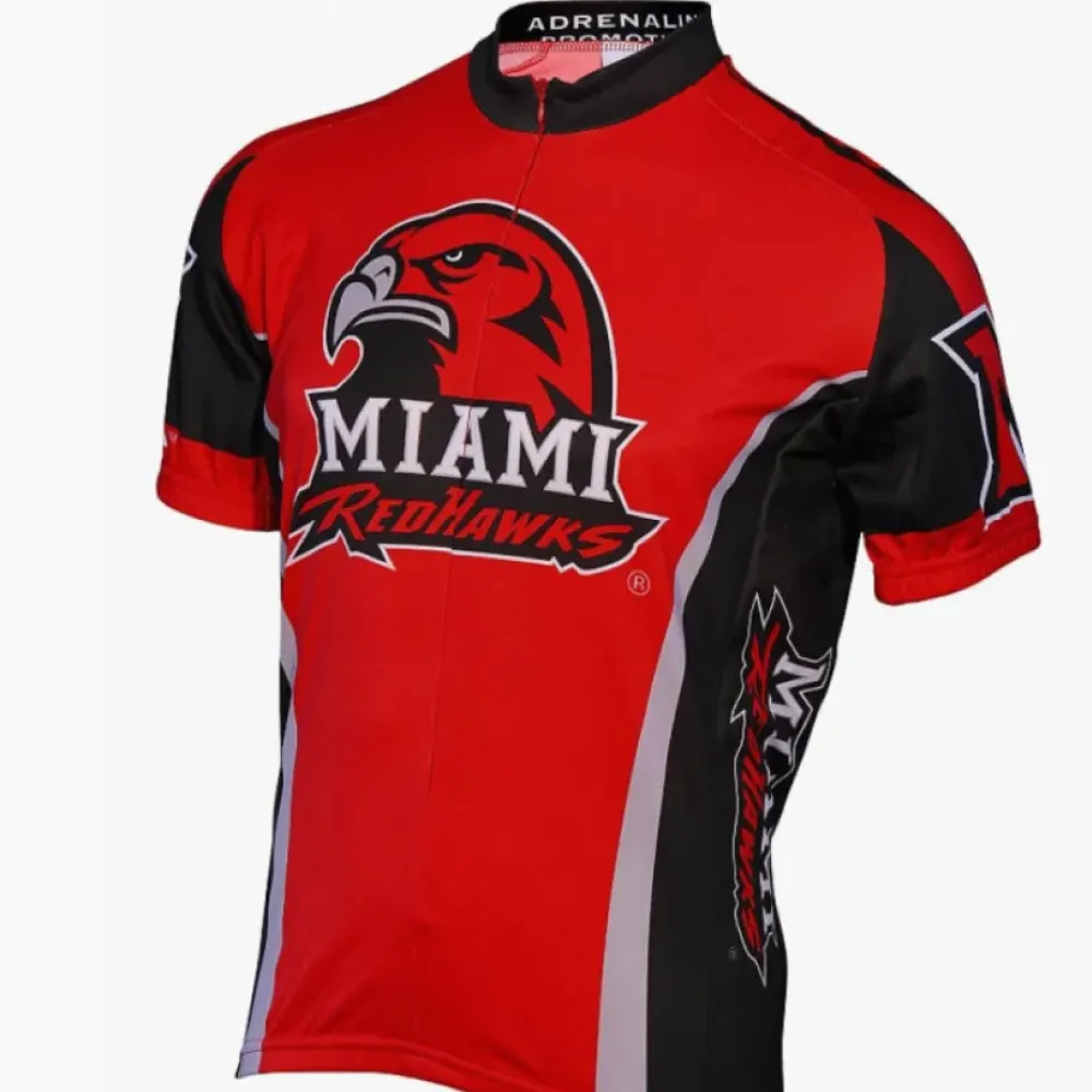 Miami Ohio Men's Cycling Jersey/Red/Black/White