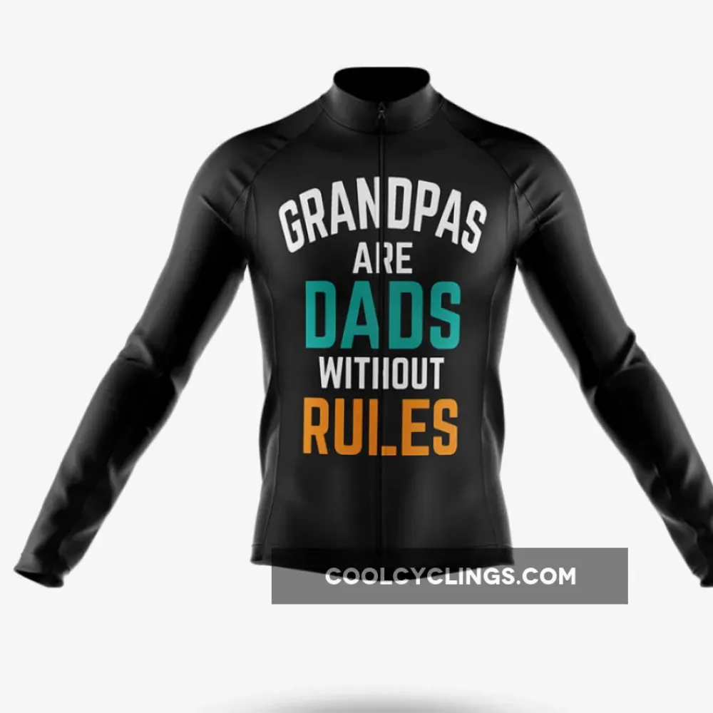 Grandpas Long Sleeve Cycling Jersey/Black/Green/Brown