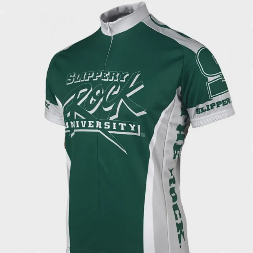 Slippery Rock University Cycling Jersey Green/White