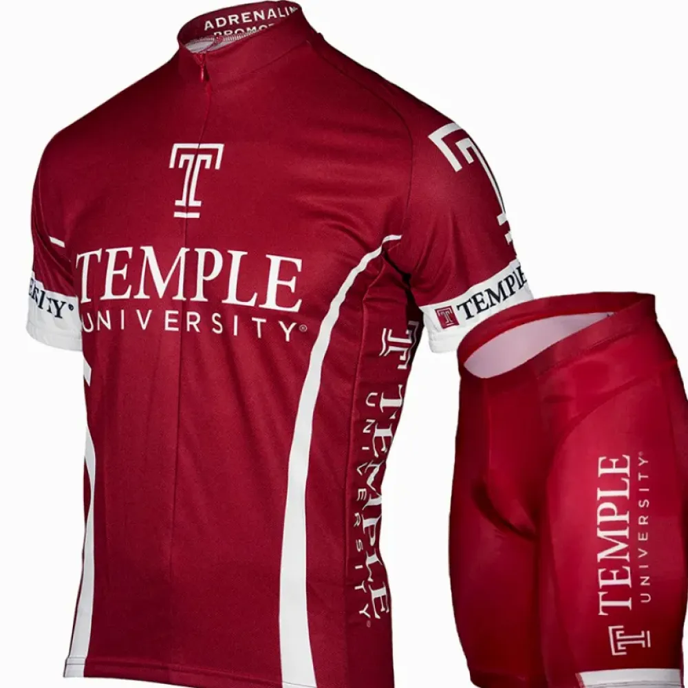 Temple University Cycling Jersey & Shorts Maroon/White