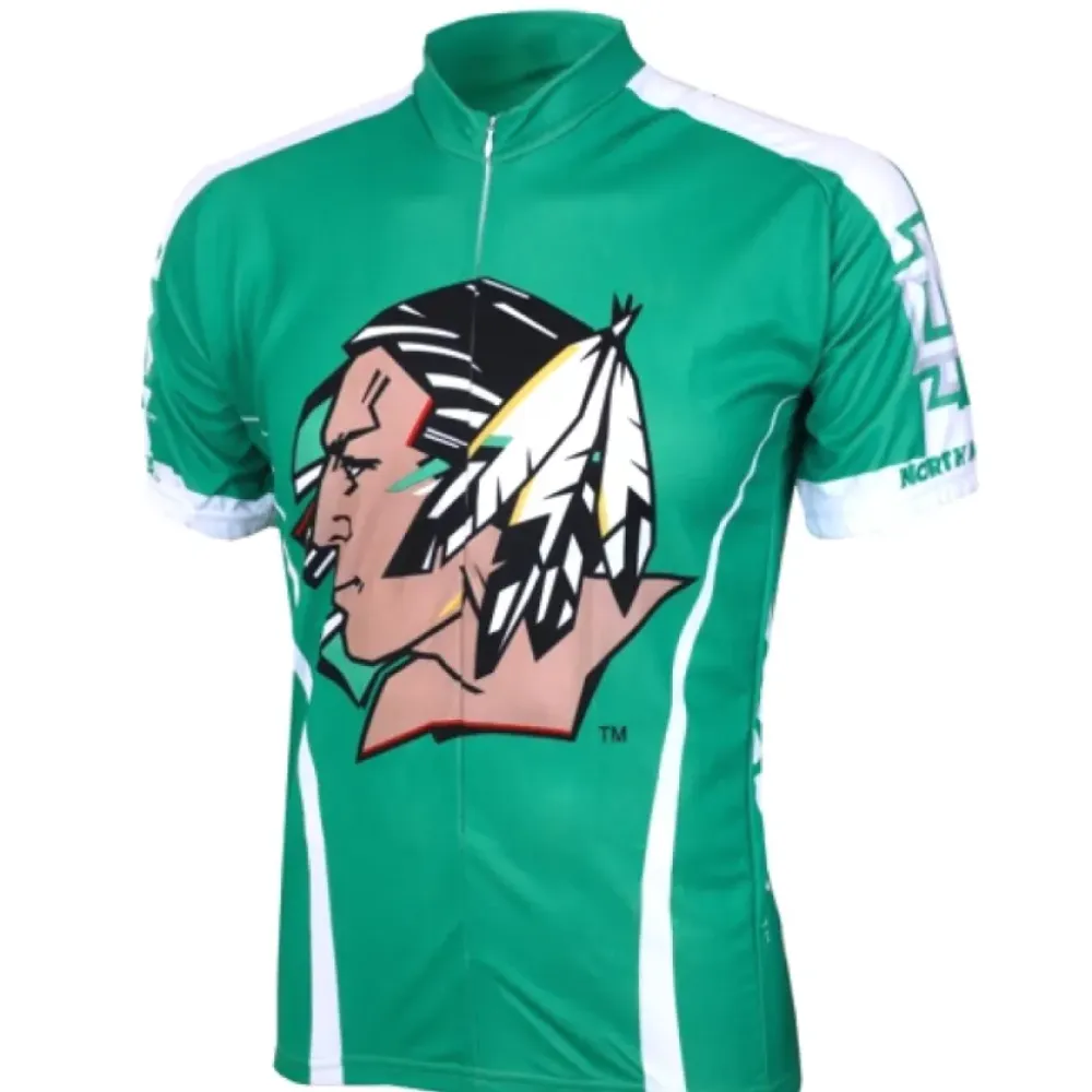 UND Fighting Hawks Sioux Cycling Jersey/Green/White