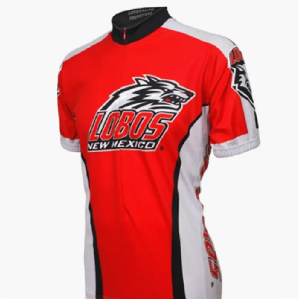 NCAA UNM Lobos Cycling Jersey/Red/White/Black