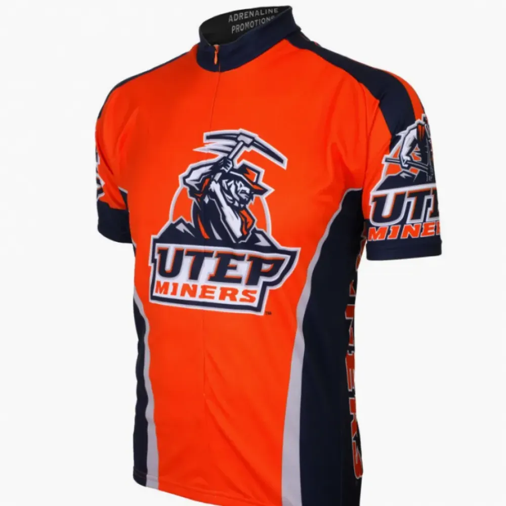 Adrenaline Promotions UTEP Miners Cycling Jersey/Orange/Navy/Grey
