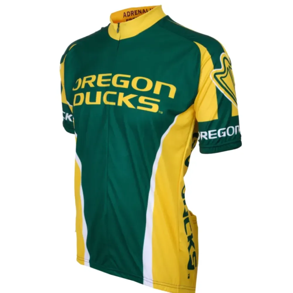 Adrenaline Pro NCAA UO Oregon Ducks Cycling Jersey/Green/Yellow