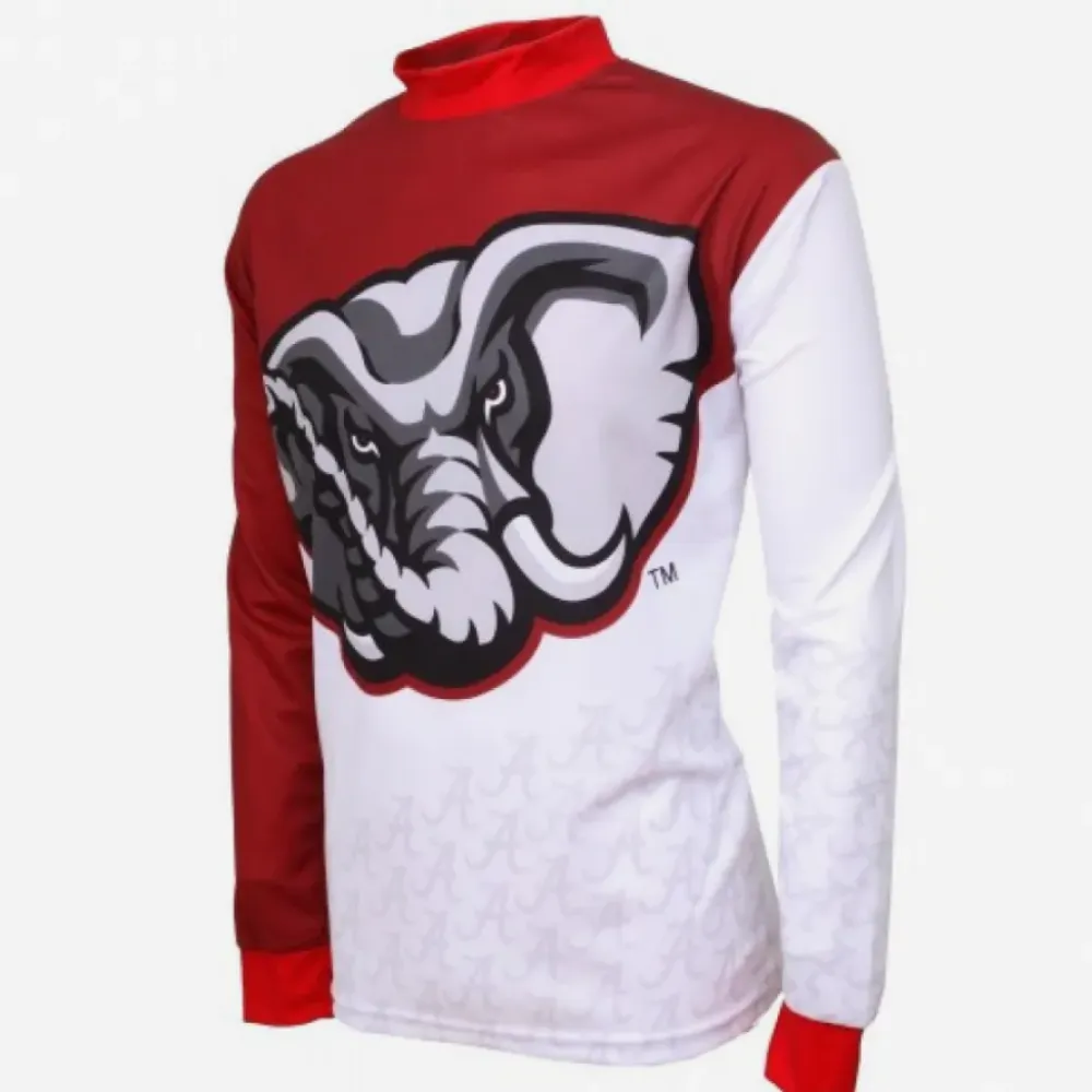 UA University of Alabama Crimson Tide Mountain Long Sleeve Bike MTB Cycling Jerseys