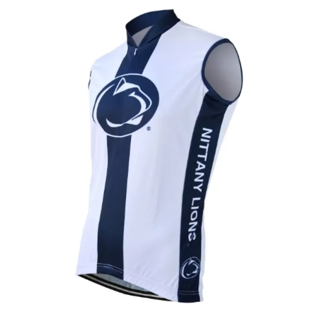 Penn State Nittany Lions Sleeveless Cycling Jersey/White/Navy