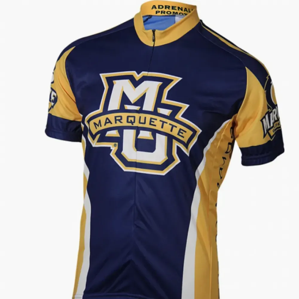 Adrenaline Promotions Marquette Golden Eagles Cycling Jersey Navy/Gold/White