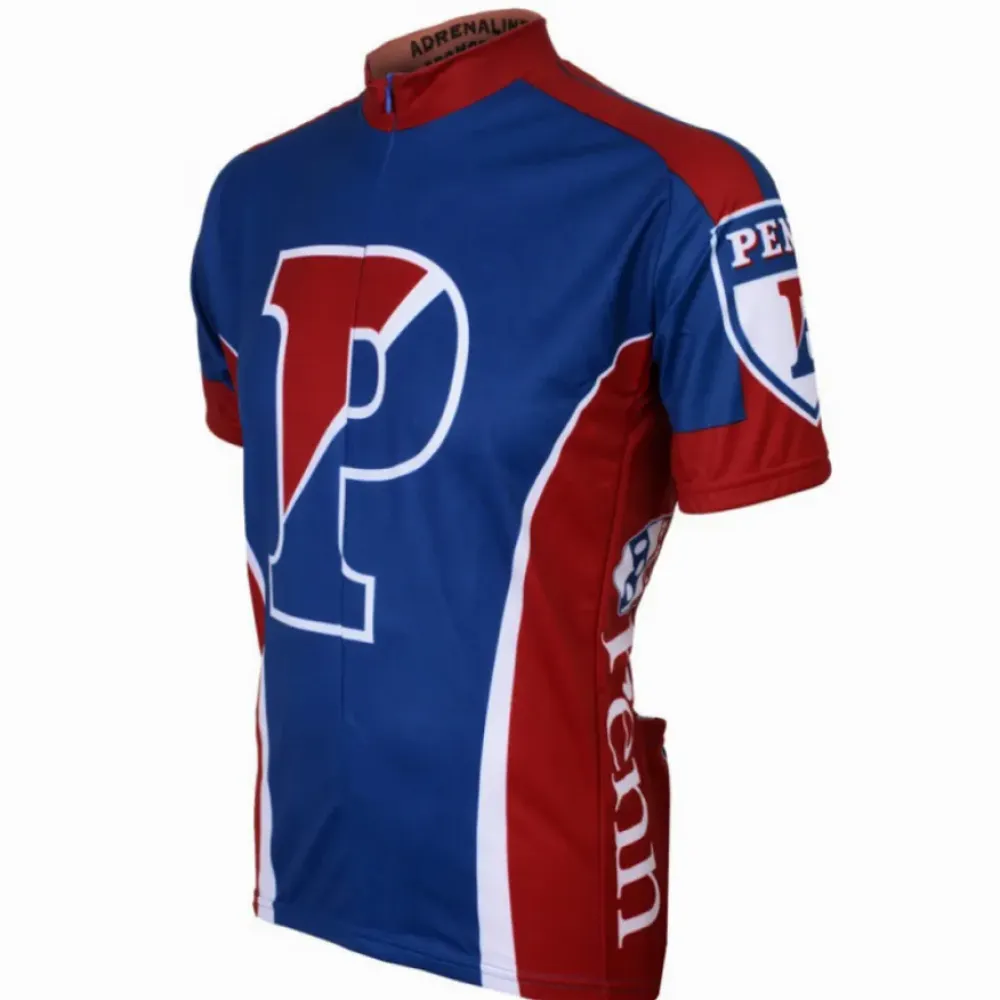 Penn Quakers Cycling Road Jersey/Blue/Burgundy/White