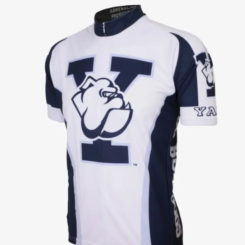 Adrenaline Promotions Yale University Bulldogs Cycling Jersey/White/Dark Blue