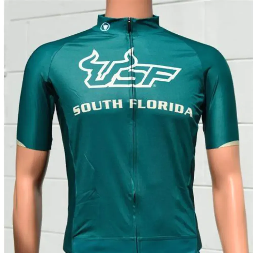 USF Bulls Cycling Jersey/Green/White