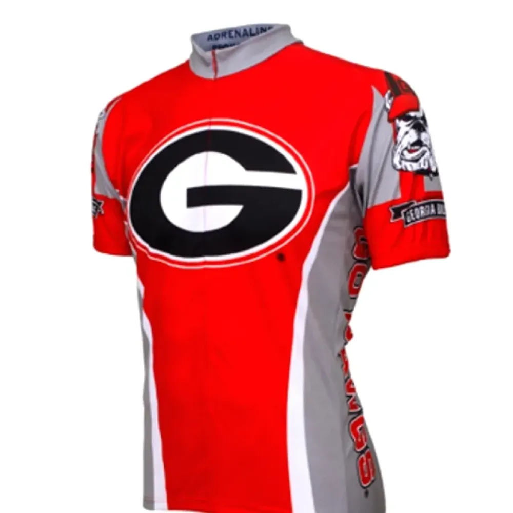 Adrenaline UGA Georgia Bulldogs Cycling Shorts AC/DC Red/Grey/White