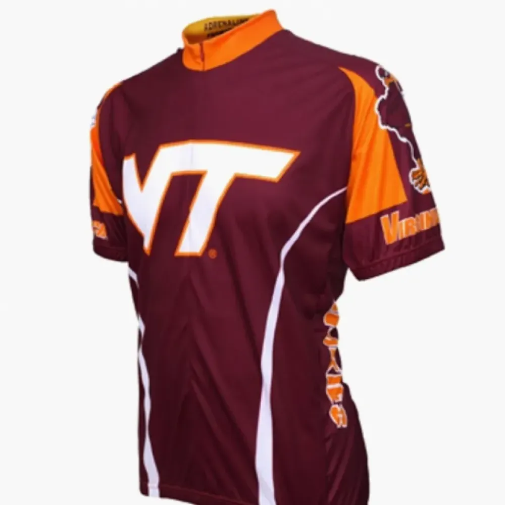 Virginia Tech Hokies Cycling Jersey - NCAA, VT, VPI/Orange/Maroon/White