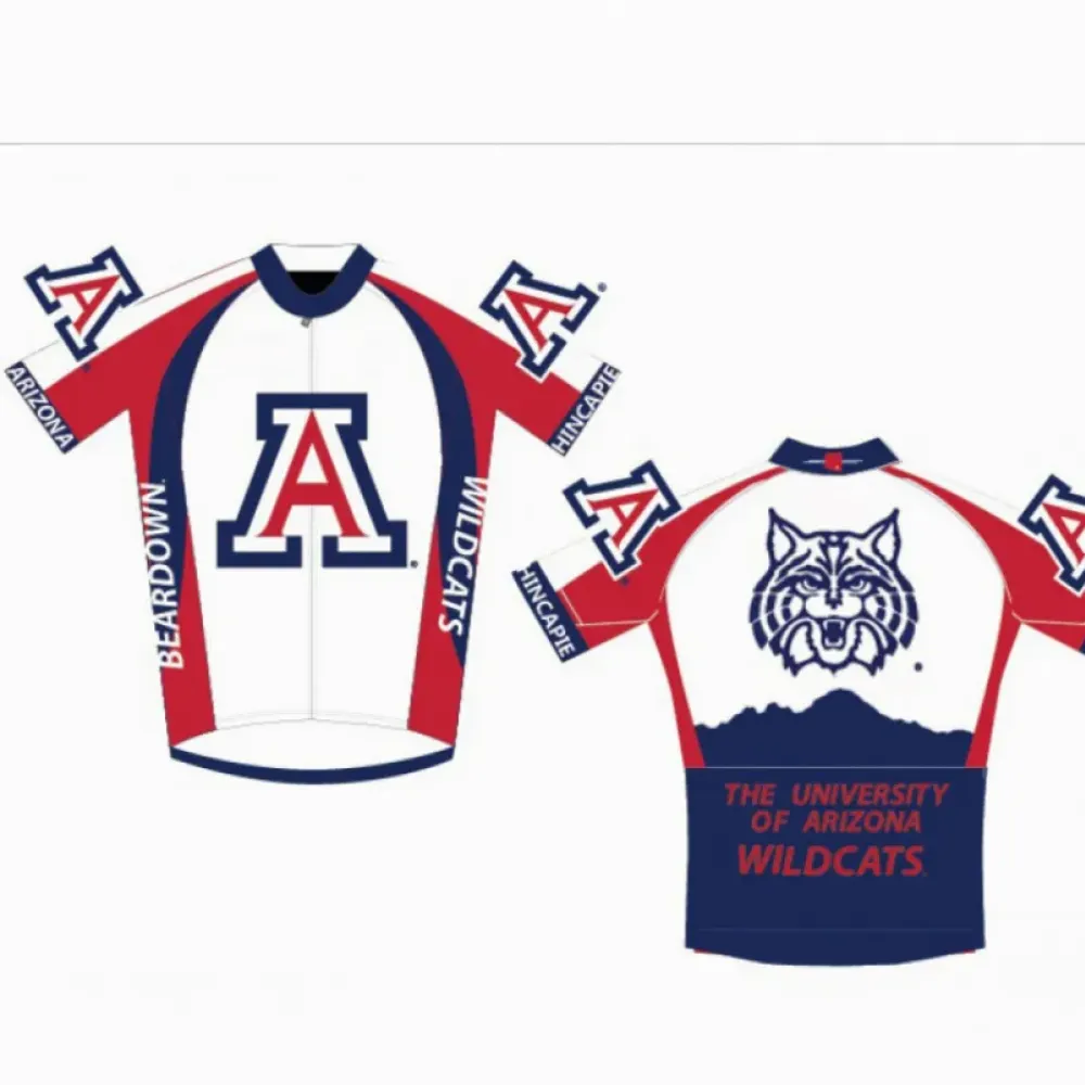 Hincapie UA University of Arizona Wildcats Cycling Jerseys - White/Red/Navy
