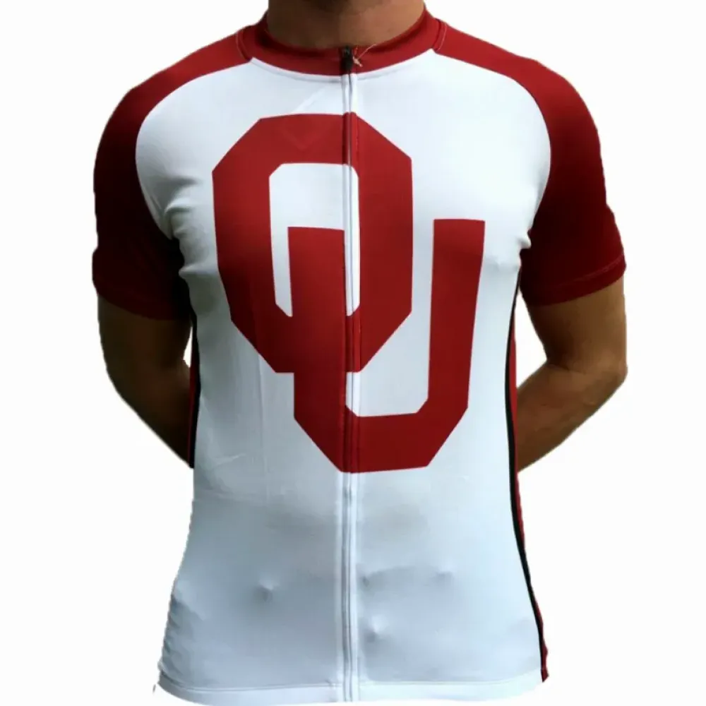 Oklahoma Sooners Cyclists' Jersey - OU/White/Burgundy
