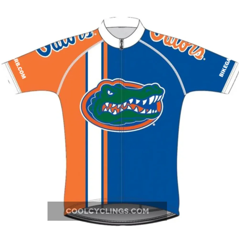 BikeAGear UF University of Florida Gators Cycling Jersey/Orange/Navy/White