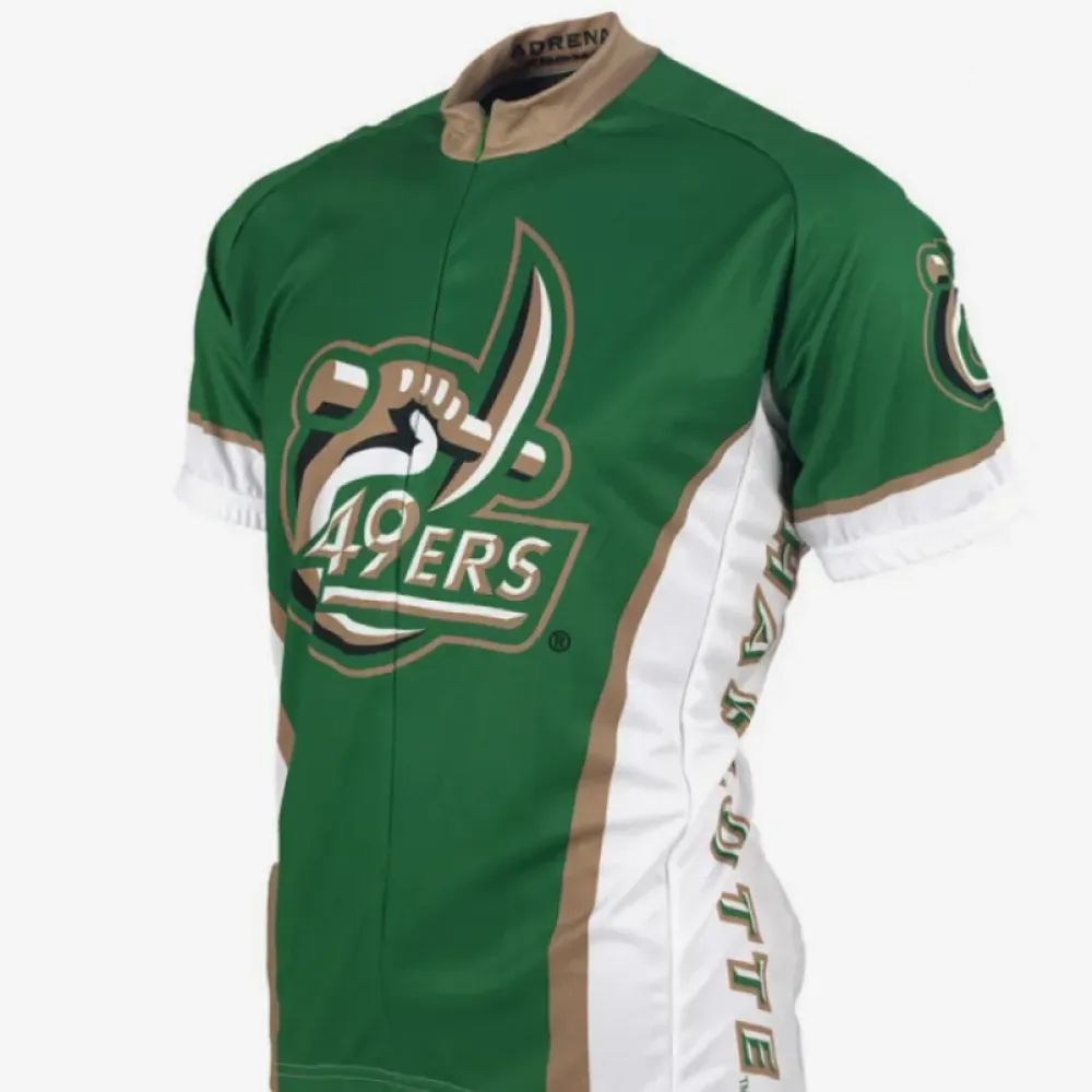Adrenaline UNC Charlotte 49ers Cycling Jersey - Official Team Uniforms Green/White/Brown