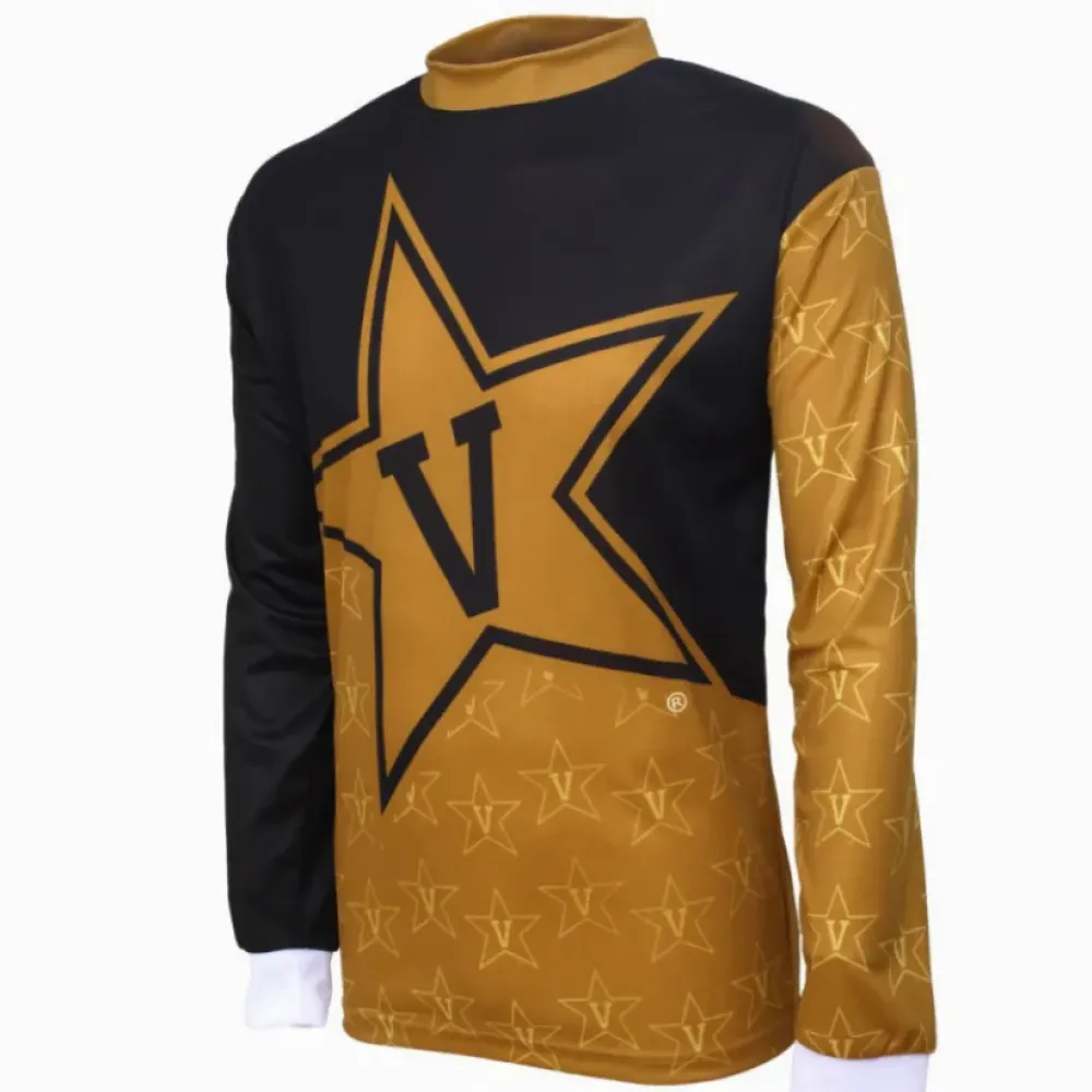 Vanderbilt Commodores Long Sleeve Bike MTB Jersey Black/Gold