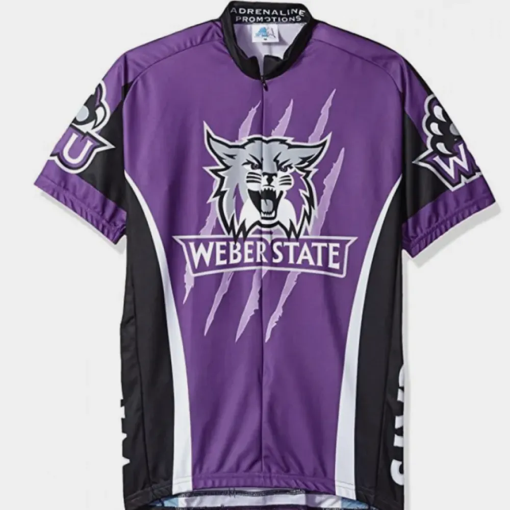 Adrenaline Promotions Weber State Wildcats Cycling Jersey/Purple/Black/White