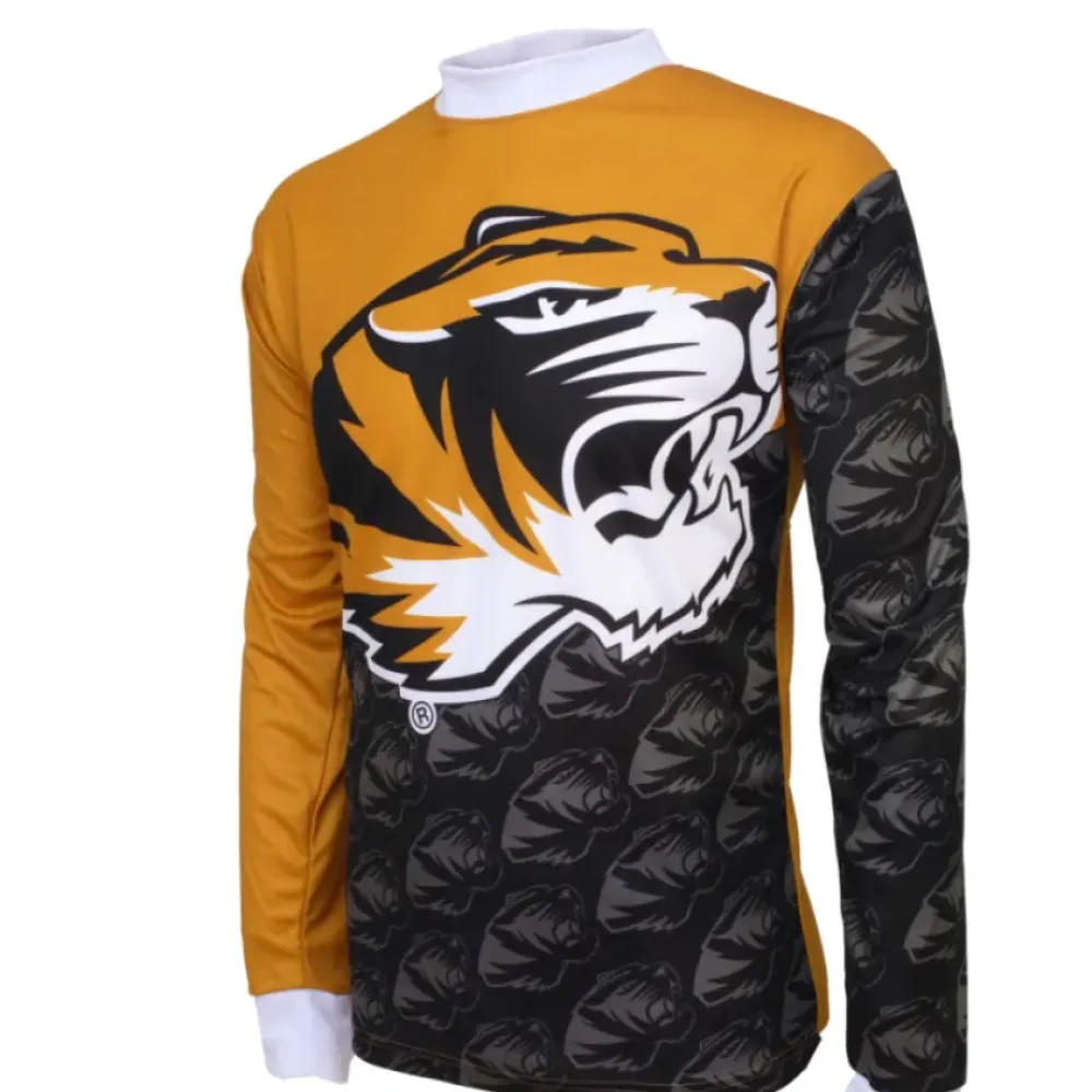 University of Missouri Cycling Jersey/Tiger Head/Gold/Black/White