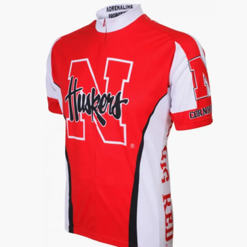 Adrenaline Promotions Nebraska Cornhuskers Cycling Jersey/Red/White