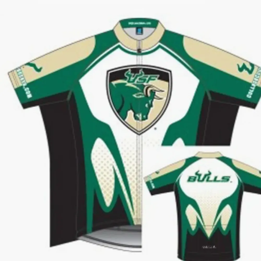 USF Bulls Cycling Jersey/Green/White/Black