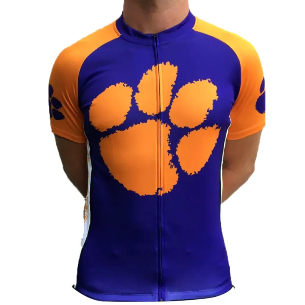 Clemson Tigers Cycling Jersey/Orange/Purple