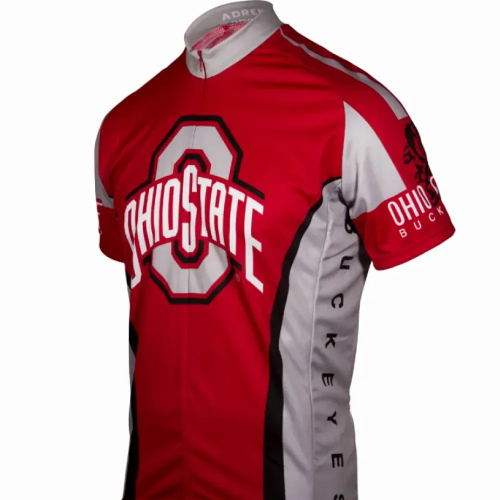 Adrenaline Ohio State Buckeyes Cycling Jersey Red/White/Grey