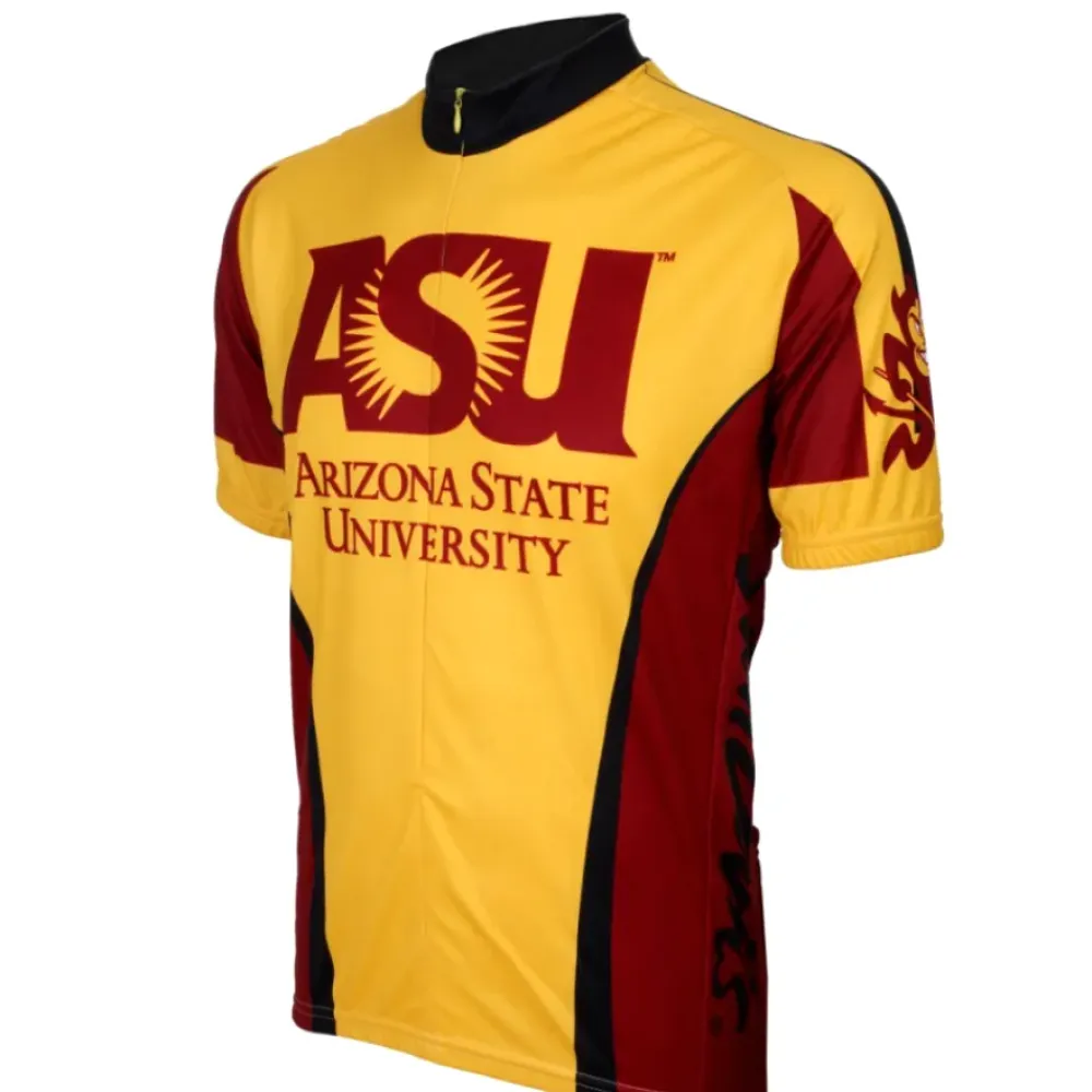 Arizona State University Cycling Jersey - Official ASU Sun Devils / Gold/Burgundy/Black