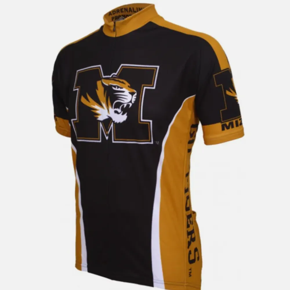 Adrenaline Pro Mizzou Tigers Cycling Jersey Black/Gold/White