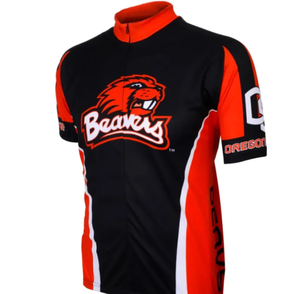NCAA OSU Official Beavers Cycling Jerseys Black/Orange/White