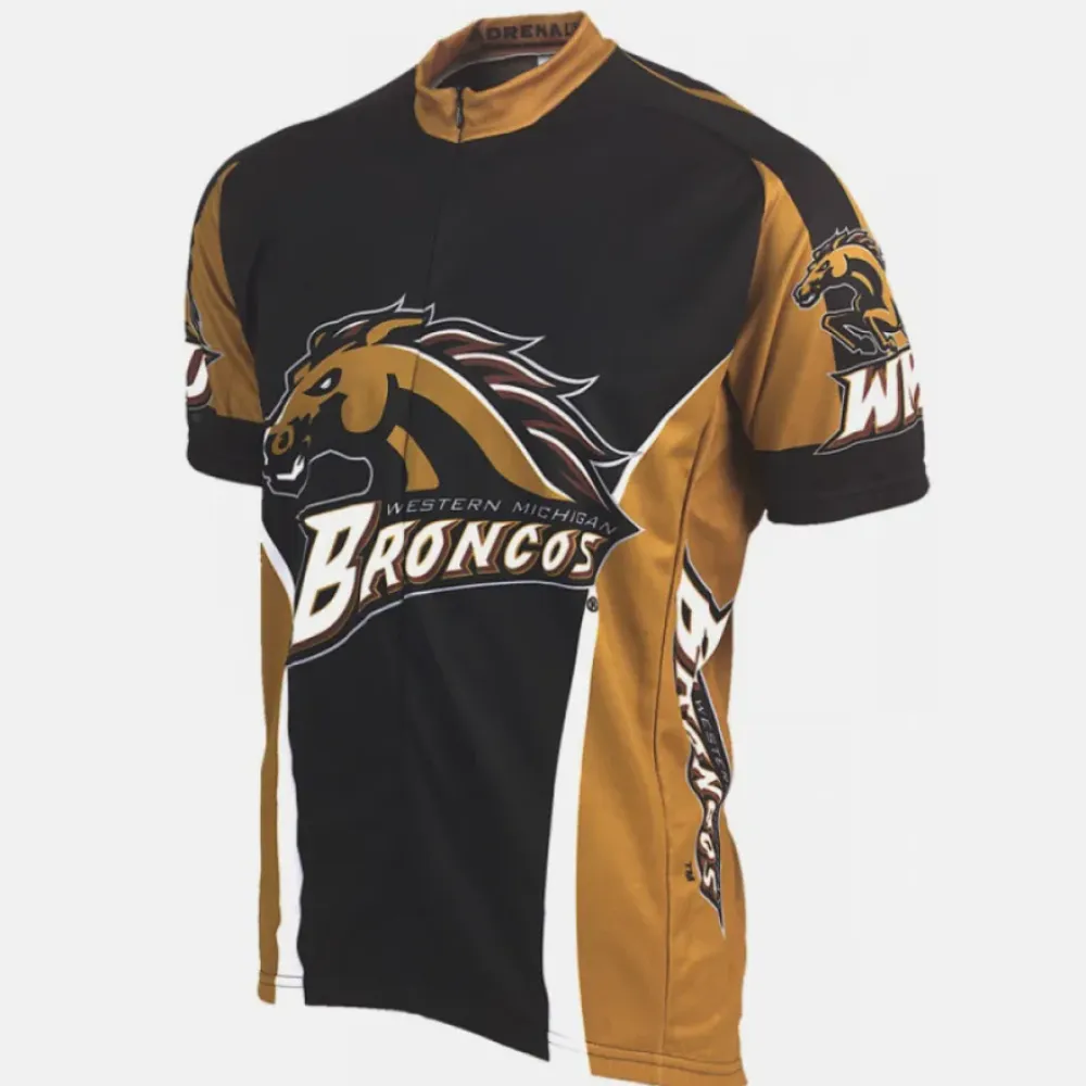 Adrenaline WMU Western Michigan University Broncos Cycling Jersey/Black/Gold