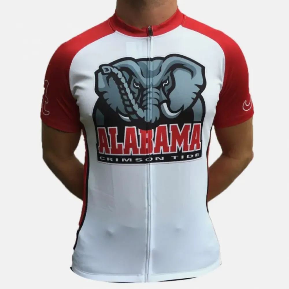Alabama Crimson Tide Cycling Jersey/Red/White