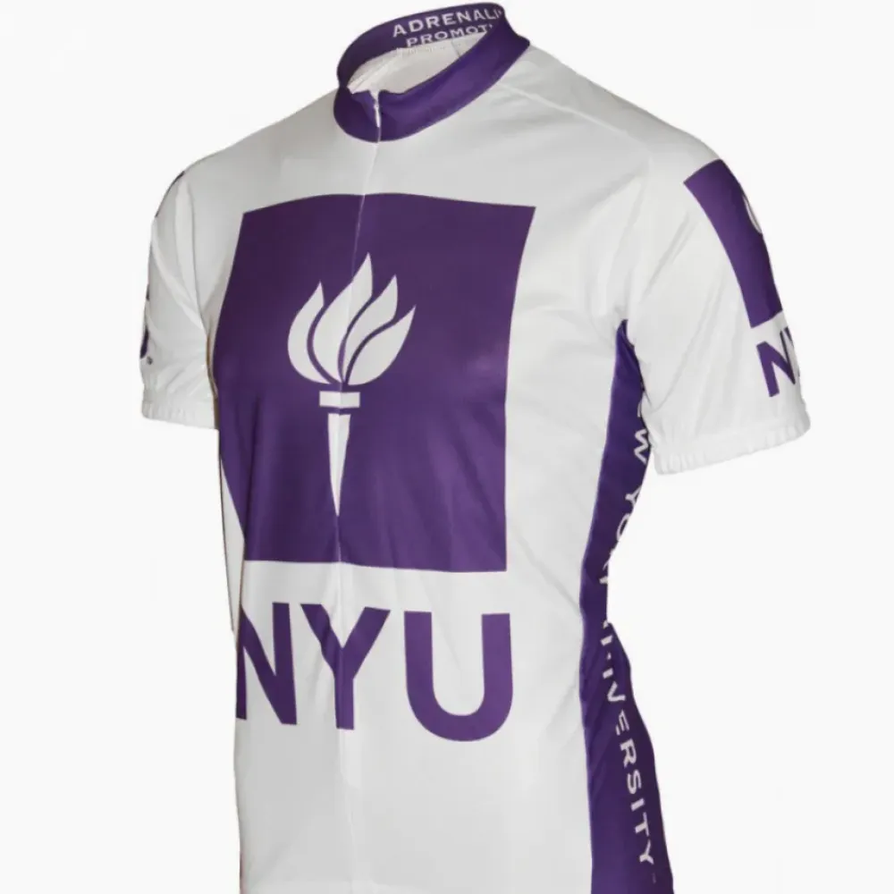Adrenaline Promotions NYU Violets Cycling Jersey/White/Purple