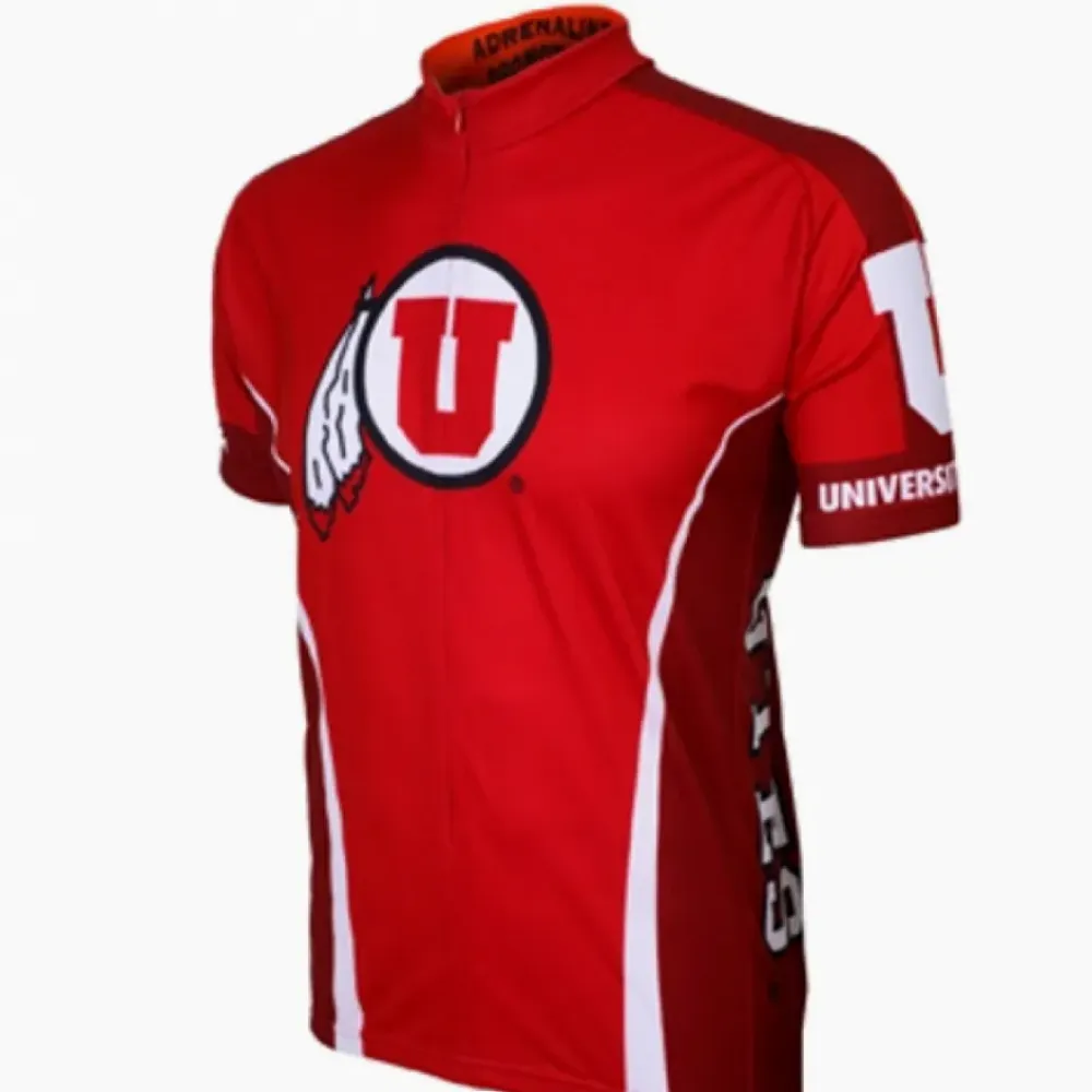 Adrenaline The U of U University of Utah Utes Cycling Jersey Red/White/Black