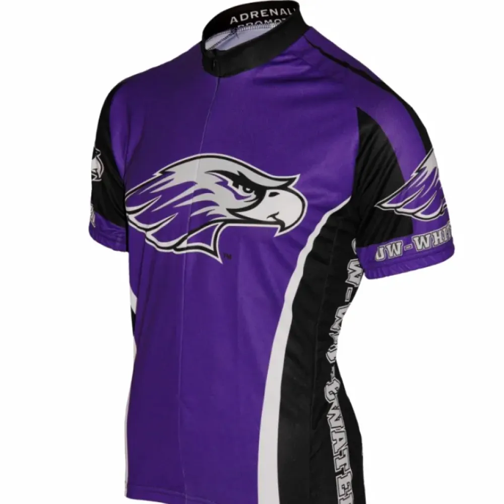 Adrenaline Promotions NCAA UW University of Wisconsin–Whitewater Warhawks Cycling Jersey/Purple/Black/White