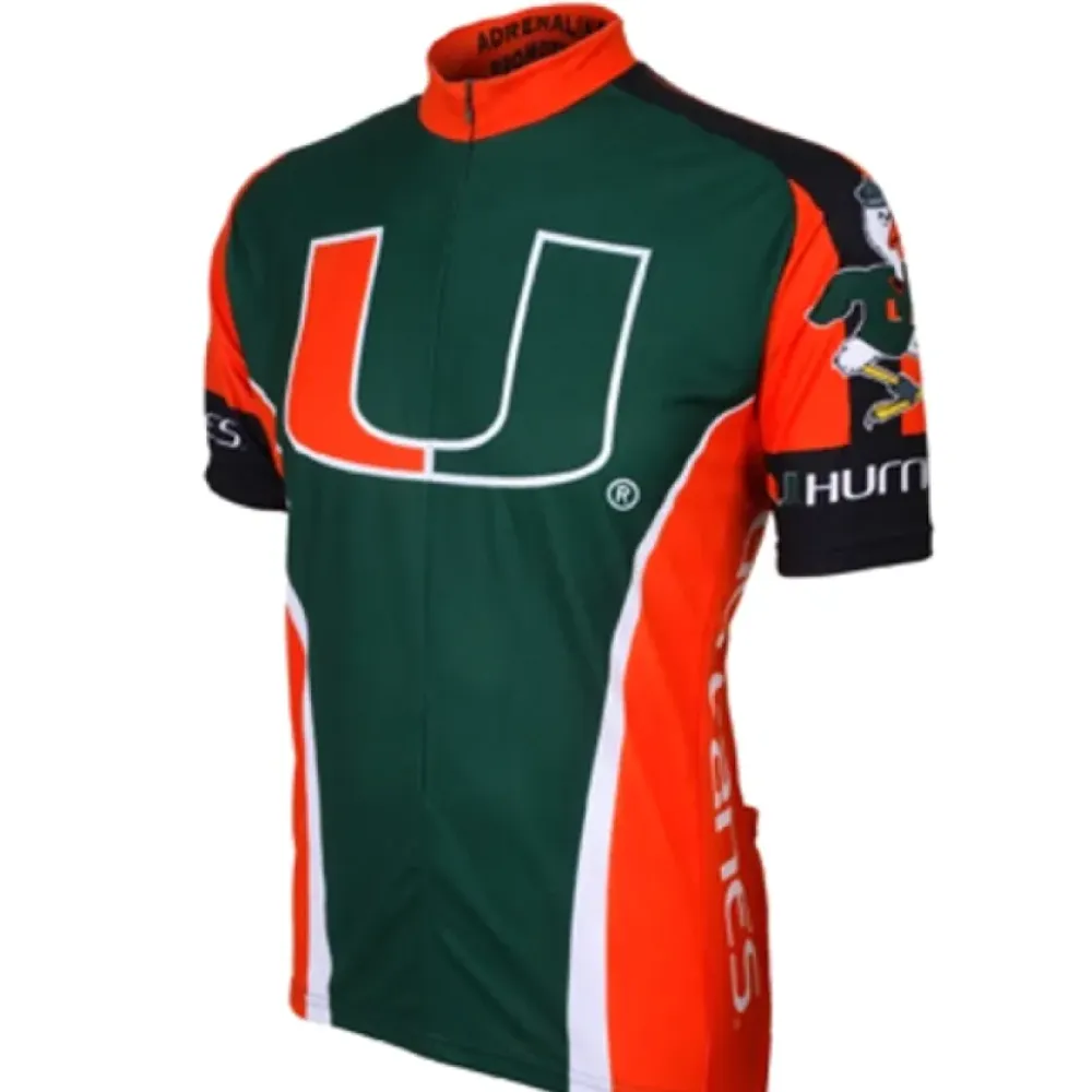 Adrenaline Pro Cycling Jersey UM Hurricanes Green/Orange/White