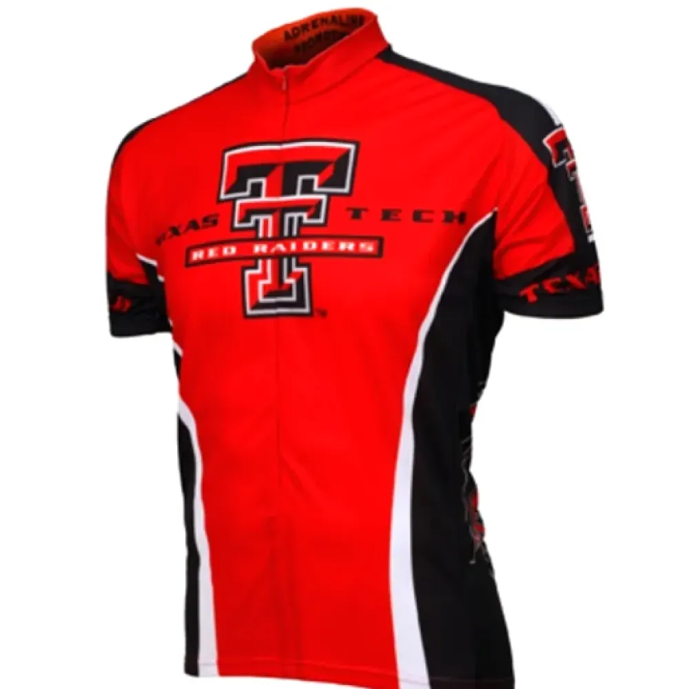 Adrenaline Fleece Elite Texas Tech Red Raiders Cycling Jersey - Red/Black