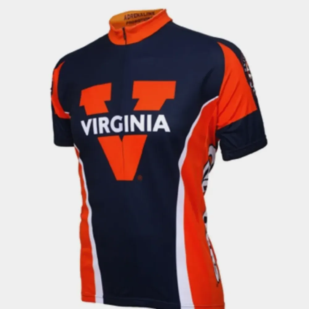 Adrenaline Promotions U.Va Cycling Jersey/Orange/Navy