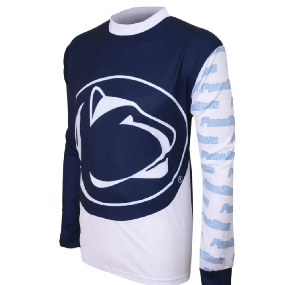 Penn State Nittany Lions Cycling Jersey - Mountain Long Sleeve/Blue/White